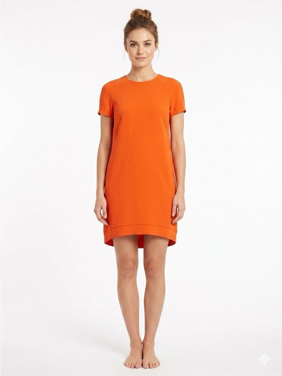 Topshop Dresses & Skirts - Topshop Bright Orange High-Low Shift Dress Size 8